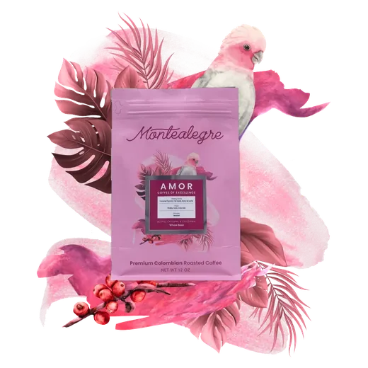 Amor 12 oz bag, Montealegre coffee